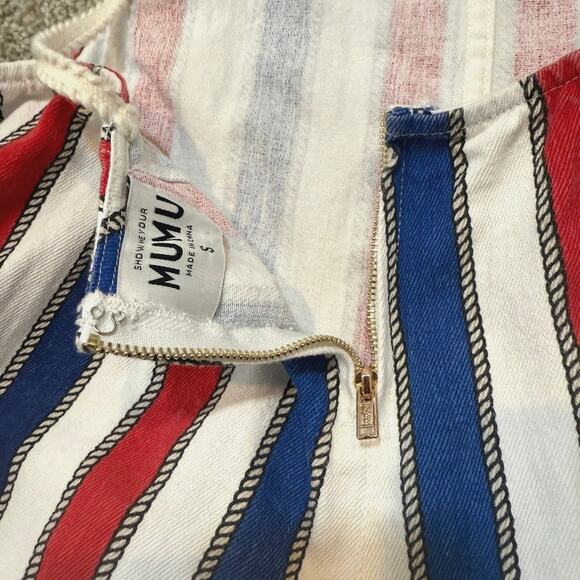 Show Me Your Mumu Trude small striped romper denim shorts SH 3061 - Picture 7 of 10